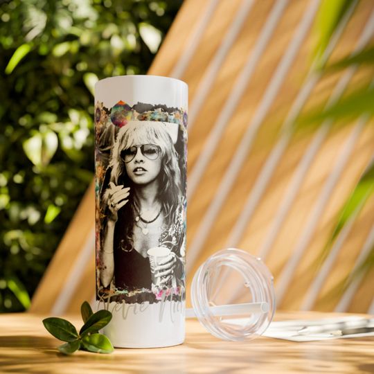 Stevie Nicks Tumbler with Lid and Straw 20oz