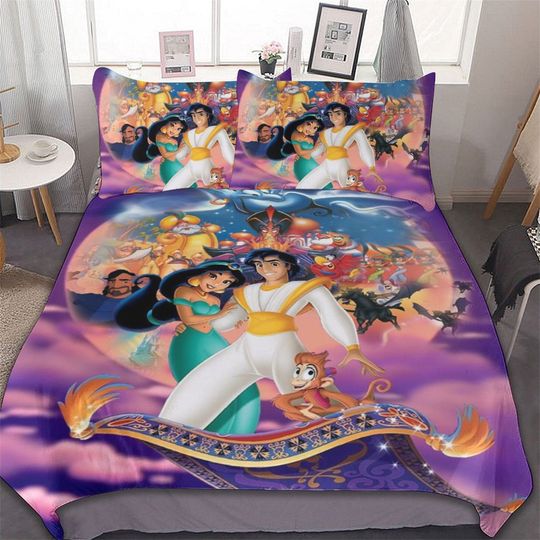 Disney Genie  Bedding Set Male and Female Home Decoration