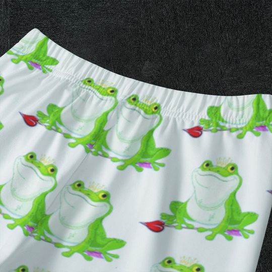 Green Frog Kid's Raglan Sleeve Pajamas printed pants