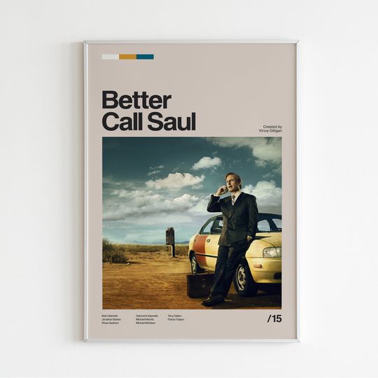 Better Call Saul Poster - Tv Series Modern Poster - Better Call Saul Light Theme Poster