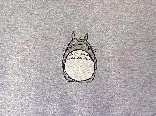 Cute Totoro! Embroidered Crewneck | Anime Themed Sweatshirt, Pullover, Gift