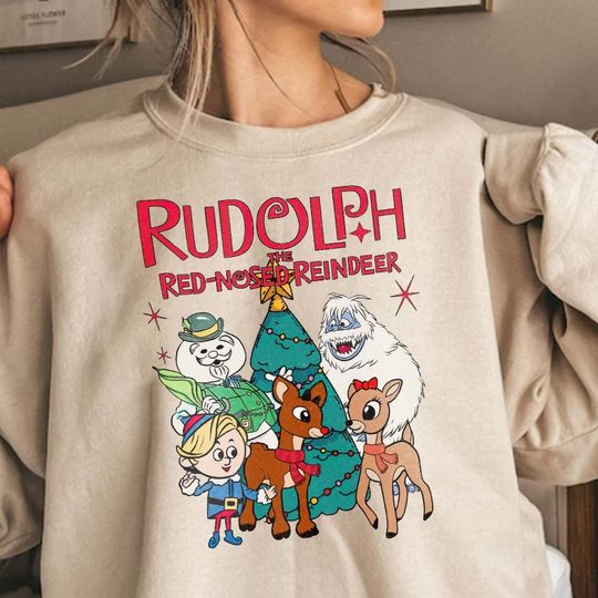 Rudolph The Red Nosed Reindeer Sweatshirt | Hoodies, Rudolph Christmas Sweatshirt , Vintage Christmas Movie Long Sleeve, Christmas Movie Sweatshirt.