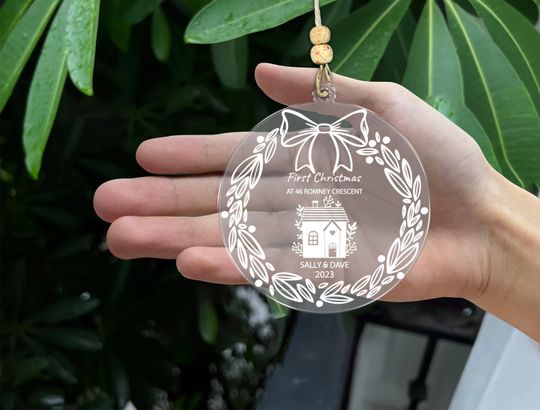 Personalized Tiny House Ornaments  Bundle, Christmas ornament, Acrylic Ornament  , Glowforge