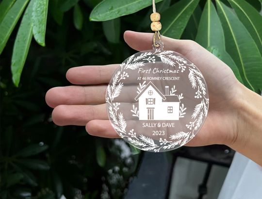Personalized Tiny House Ornaments  Bundle, Christmas ornament, Acrylic Ornament  , Glowforge