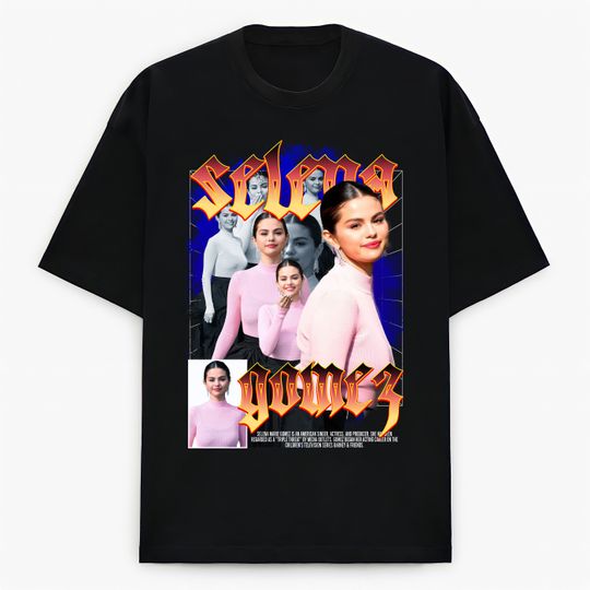 Selena Gomez Pop Music R&B Hip Hop Vintage Bootleg Retro 90s  T-shirt