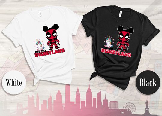 Marvel, Deadpool, Disney Couple Shirt