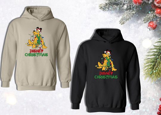 Pluto Christmas Lights Hoodie, Disney Pluto Hoodie