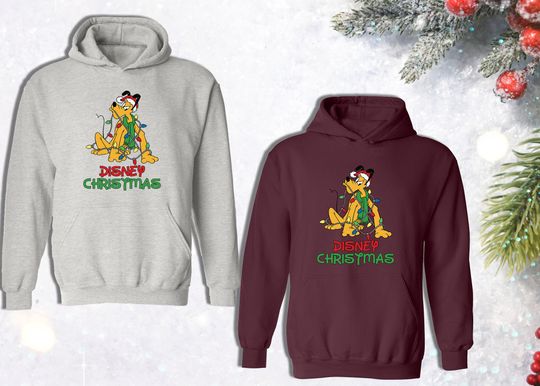 Pluto Christmas Lights Hoodie, Disney Pluto Hoodie