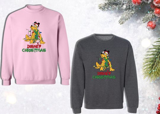 Pluto Christmas Lights Hoodie, Disney Pluto Hoodie