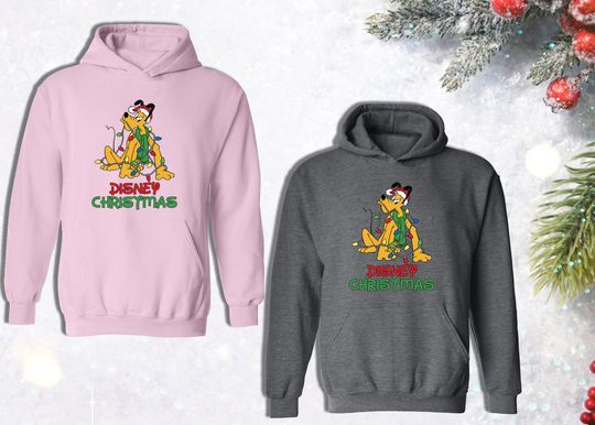 Pluto Christmas Lights Hoodie, Disney Pluto Hoodie