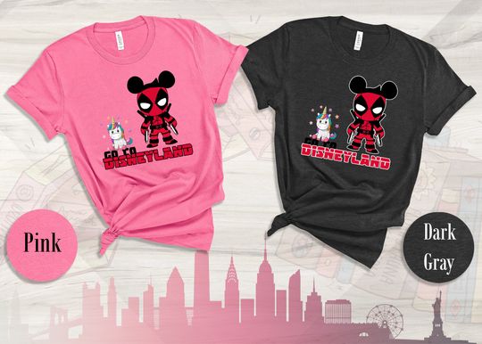 Marvel, Deadpool, Disney Couple Shirt