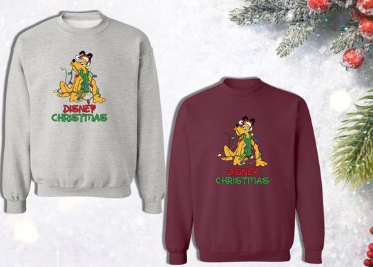 Pluto Christmas Lights Hoodie, Disney Pluto Hoodie