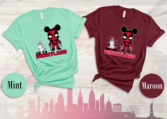 Marvel, Deadpool, Disney Couple Shirt