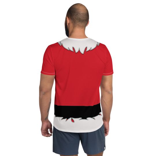 Santa Men's T-shirt – Fun Cartoon Casual Graphic Tee for Adults