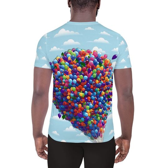 Balloons Men's T-shirt  – Fun Cartoon Casual Graphic Tee for Adults
