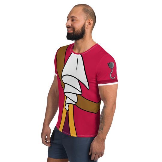 Captain Hook Inspired Men's T-shirt – Fun Cartoon Casual Graphic Tee for Adults