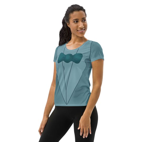 Bow Tie Ghost Women's Athletic T-shirt