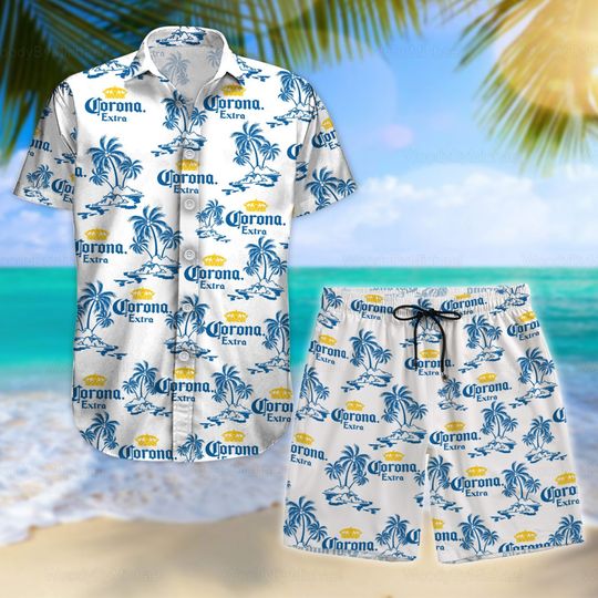 Corona Beer Hawaii Shirt/Shorts, Coconut Tree Shirts