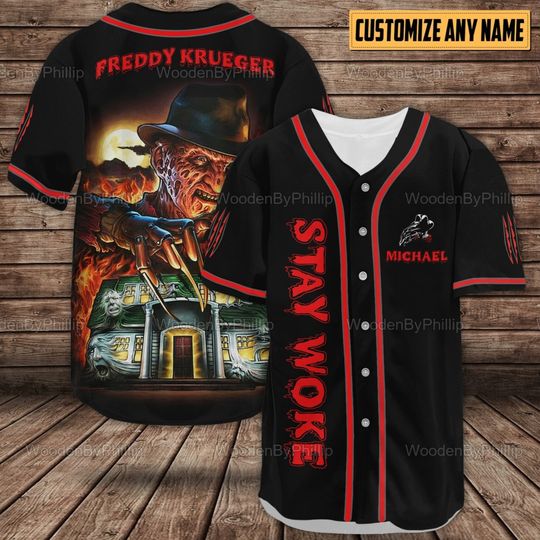 Freddy Krueger Baseball Shirt, Personalized Name Freddy Krueger Baseball Jersey