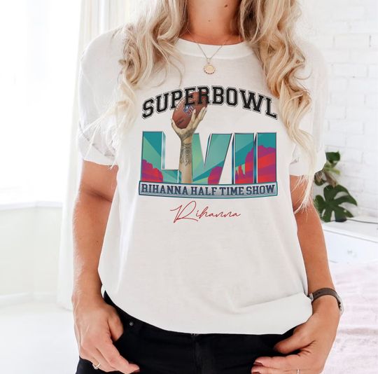 Super Shirt Bowl Halftime Rihanna, Rihanna SB Football Shirt