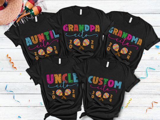 Custom Cinco De Mayo Family Shirts, Cinco De Mayo Group Shirts Mexico Trip Shirts Family Vacation 2024, Cinco De Mayo Couple Shirts Mamacita