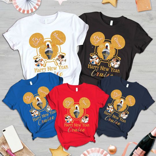 Disney New Years Cruise Shirt, Custom Disney Family Cruise Shirt, Disney Cruise 2023 Shirt