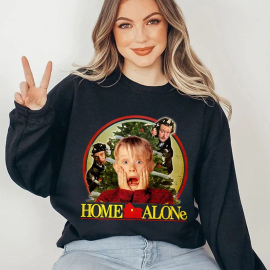 Christmas Sweatshirt Retro Home Alone Sweatshirt Kevin McCallister Unisex