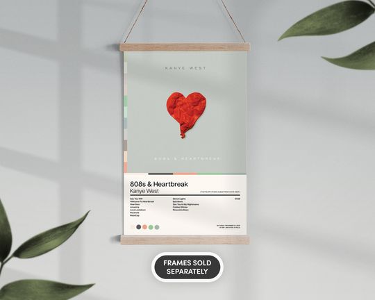 Kanye West - 808s and Heartbreak  - Album Art Poster