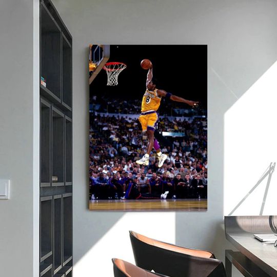 Kobe Bryant Poster, Kobe Bryant, Dunk Poster, Basketball Poster