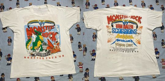 Screen Stars 1988 Monsters of Rock Tour T shirt, Monster Tour '88 Shirt