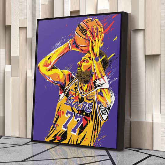 Luka Doncic Pop Art Canvas Print  Los Angeles Lakers Wall Decor  NBA Gift for Basketball Fans, Game Room or Man Cave
