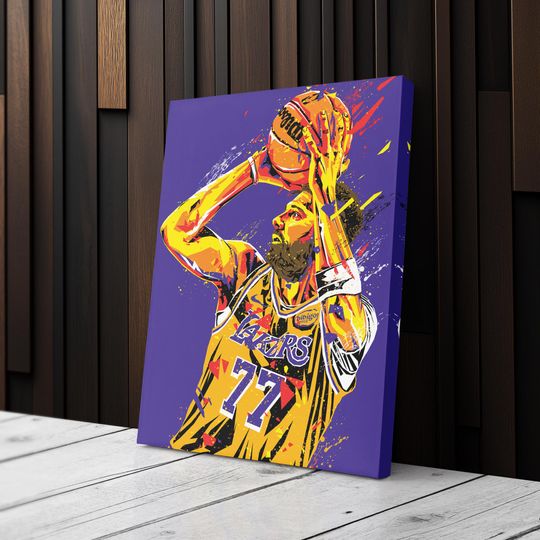 Luka Doncic Pop Art Canvas Print  Los Angeles Lakers Wall Decor  NBA Gift for Basketball Fans, Game Room or Man Cave