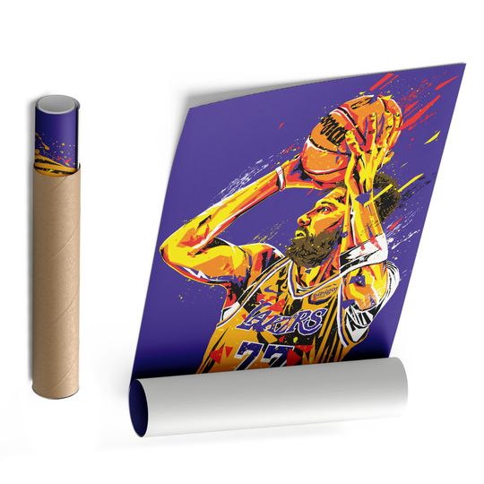 Luka Doncic Pop Art Canvas Print  Los Angeles Lakers Wall Decor  NBA Gift for Basketball Fans, Game Room or Man Cave