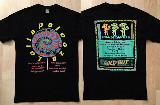Lollapalooza T-Shirt, Vintage 1991 Lollapalooza Tour T-Shirt