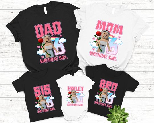 Roblox Birthday Girl Shirt, Family Personalized Shirt