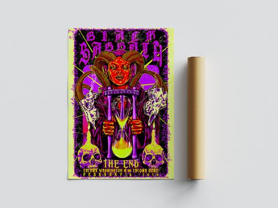 Black Sabbath Lot Ozzy Osbourne The End Tour Poster