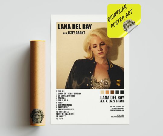 Lana Del Rey, Lana Del Ray A.K.A. Lizzy Grant | Album Cover Poster