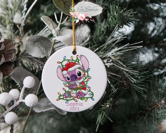 Personalized Disney Angel Ornament, Angel Christmas Light