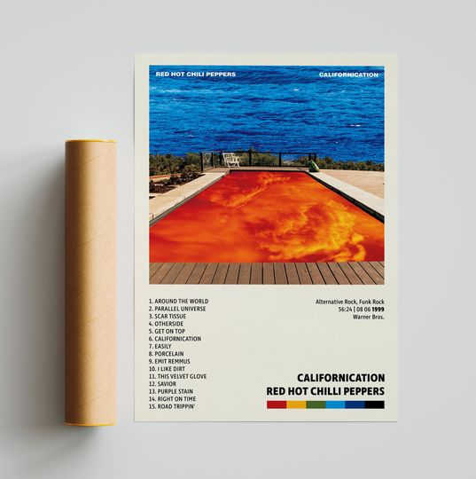Red Hot Chili Peppers Posters / Californication Poster, Tracklist Album Cover Poster