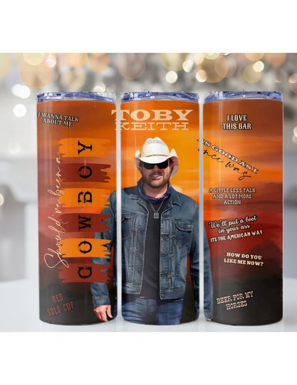 Toby Keith Tumbler with Lid and Straw