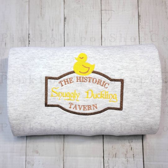 Snuggly Duckling Sweatshirt, Rapunzel Embroidered Crewneck