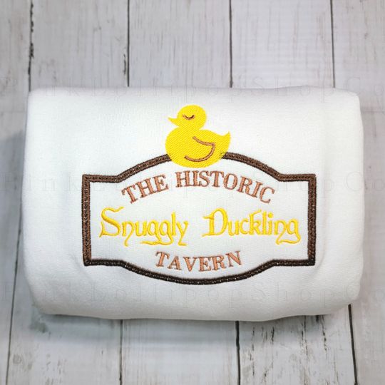 Snuggly Duckling Sweatshirt, Rapunzel Embroidered Crewneck