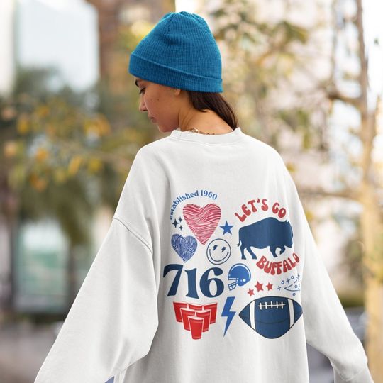 Buffalo Football Sweatshirt, Bills Mafia Crewneck, 716 Sweatshirt