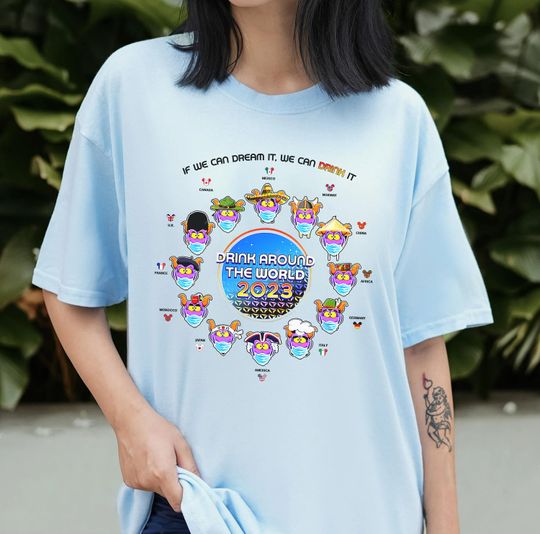 Disney Drinking Around The World 2023 Shirt | Figment Drinking Team Shirt