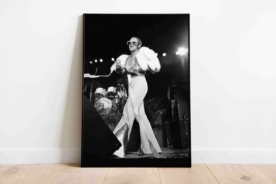 Elton John Poster, Iconic singer Vintage Art Poster