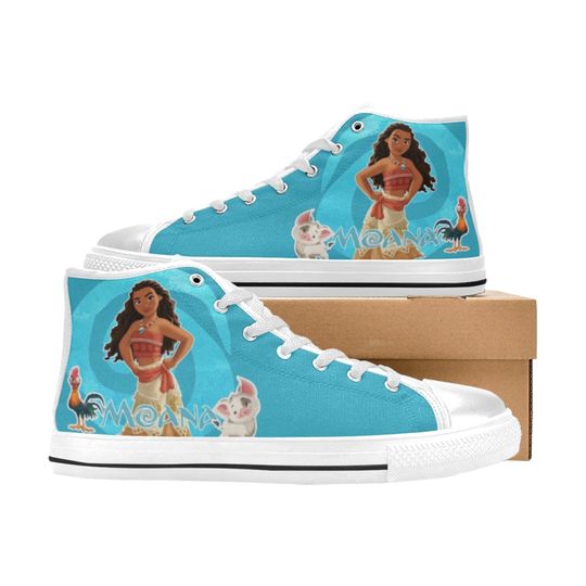 Moana High Top Sneakers, Princess Moana High Top Shoes