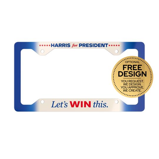 Kamala Harris | Premium Metal License Plate Frame