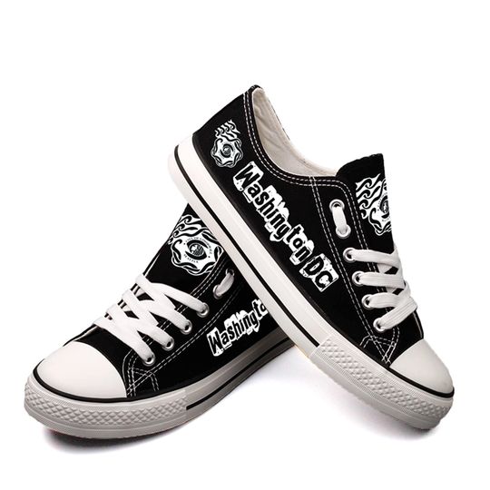 Washington D.C. Canvas Sneakers: Patriotic Low Top Tennis Shoes