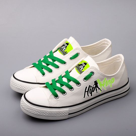 Women’s Low Top Canvas Sneakers, Hip Hop Old School Rap Shoes