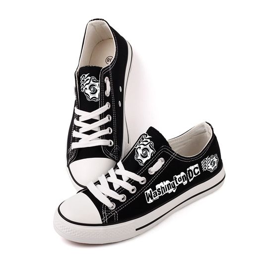 Washington D.C. Canvas Sneakers: Patriotic Low Top Tennis Shoes